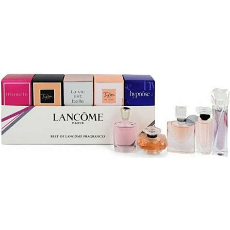 set lancome perfume mujer 5 iconos miniatura|lancome mini perfume icons.